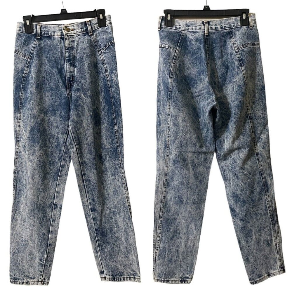 Women’s Vintage Chic Sz 11 Average Acid Wash Denim High Waisted Jeans